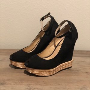 Zara Black Wedges